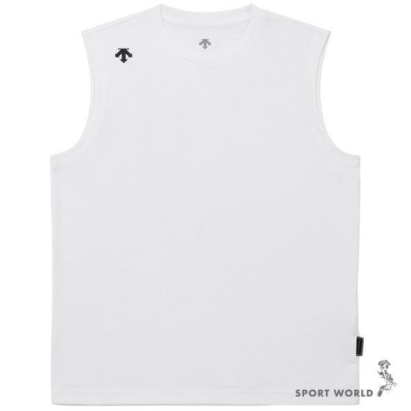 Descente 迪桑特 無袖背心 男裝 排汗 防曬 白【運動世界】SR221UST41-WHT0