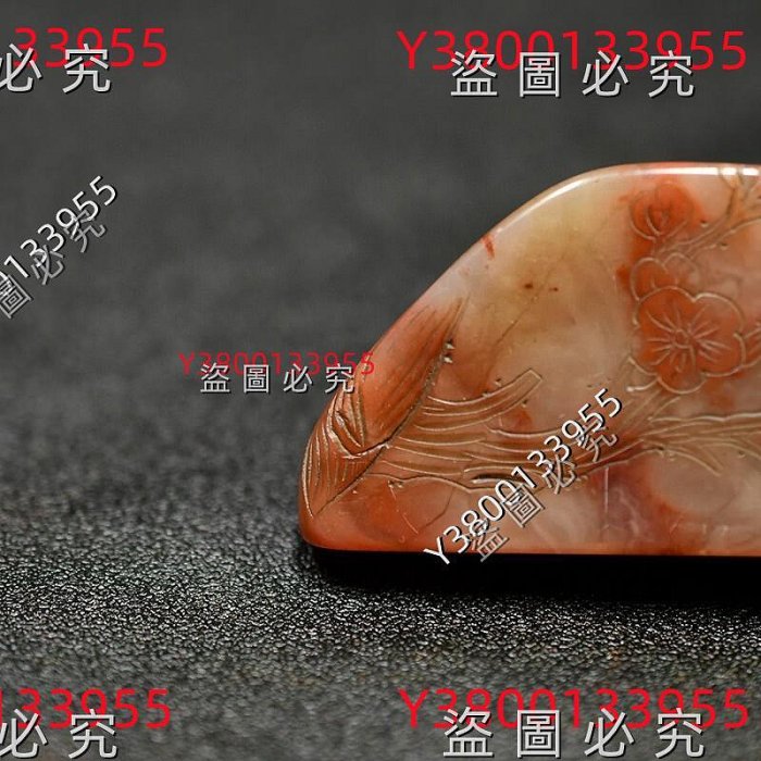 【花鳥】 蓮花　鳥　大材　美品　高級印材　篆刻　印石　寿山石　芙蓉　巧色　印材 八大山人】老印章金石篆刻壽山石芙蓉隨形花鳥章3.27 109 尺寸：長8.4