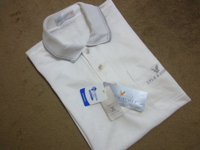 (抓抓二手服飾) LYLE & SCOTT POLO衫 全新 米黃色 M (C107)