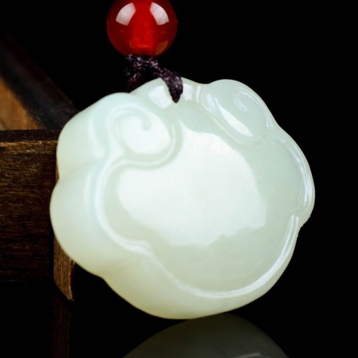 下殺- 和田玉如意吊墜如意鎖和JD田玉籽料原石吊墜女款寶寶款玉吊墜