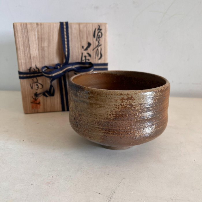 嚴選日本備前燒名家木村陶峰作建水，經典茶末碗