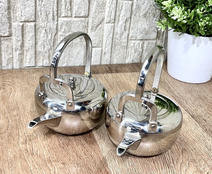 JP.com】日本帶回錫製乾茂號造酒注銚子(酒壺)一對含木盒清酒壺酒器錫器