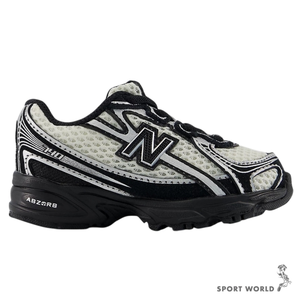 New Balance 740 休閒鞋小童鞋彈性鞋帶白黑【運動世界】I7404RZ-W