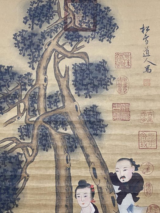 編號：14642 畫家：趙孟頫人物畫三尺中堂畫純手繪畫畫工精細。1 加材質