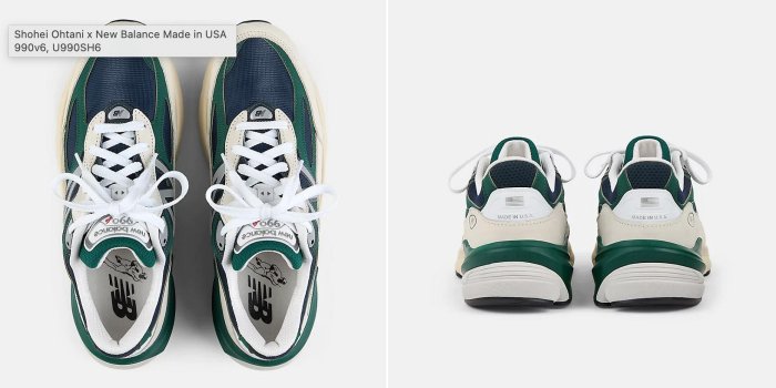 Shohei Ohtani × New Balance 990V6 大谷翔平 日本限定】 New Balance × 大谷翔平 990v6 