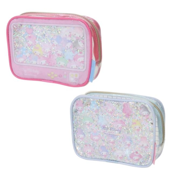 小禮堂 Sanrio 三麗鷗 美樂蒂 50週年紀念 透明收納包 (滿版款)