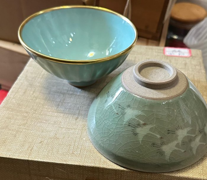 嚴選高麗青瓷鏤空杯與抹茶碗精致古典適合收藏滿68免退換高麗青瓷、抹茶
