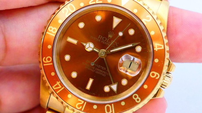 【美好時光】勞力士ROLEX極品老金勞16718虎眼色面全金款GMT( 16758 116718 126718參考)