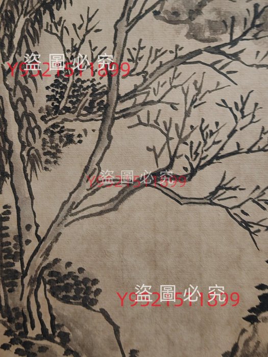 編號W22 純手工三尺王時敏山水，攝材料:宣紙裝裱:167cm 古玩書畫字畫