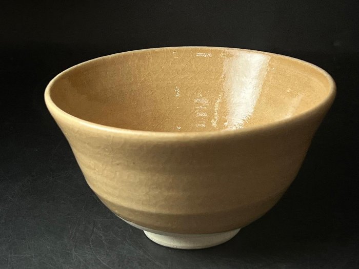 藏舊尋寶屋】老日本瀨戶燒葵窯加藤春二作御小納戶陶茶碗/抹茶碗/茶道具