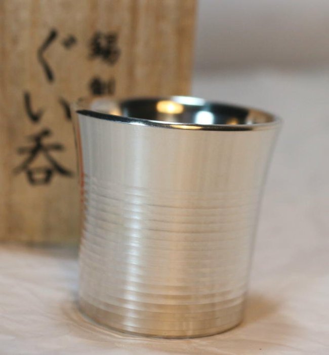 OSAKA SUZUKI~日本製造~大阪錫器~8-7~錫杯~45ml~錫製品~木盒包裝~超取