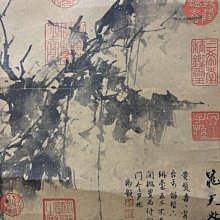 嚴選復制《宋晁無咎老子騎牛圖》，公分畫心尺寸，紙本綾裱全尺寸，白色