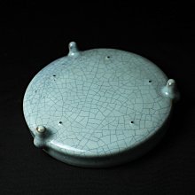 桑園の】宋代汝窯天青釉冰裂紋支釘三足洗陶瓷盤D 3355 | Yahoo拍賣