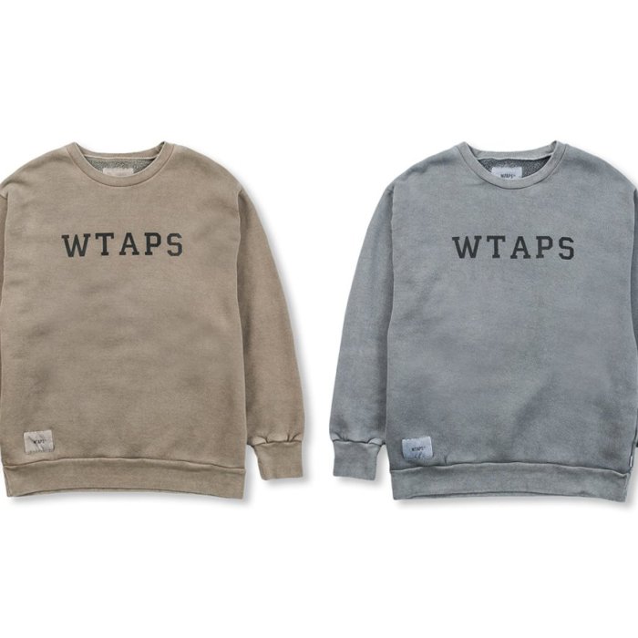 希望商店】WTAPS COLLEGE DESIGN CREW NECK 19AW 非目錄款水洗logo