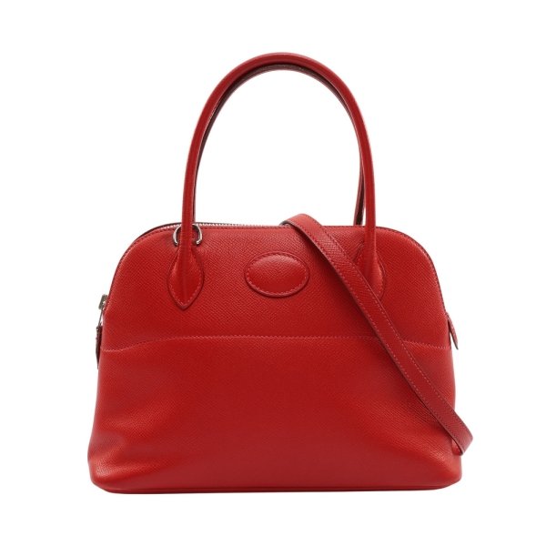 HERMES 愛馬仕 Bolide 27 兩用包 卡薩克紅 Epsom牛皮 □R刻 銀扣 【二手名牌BRAND OFF】