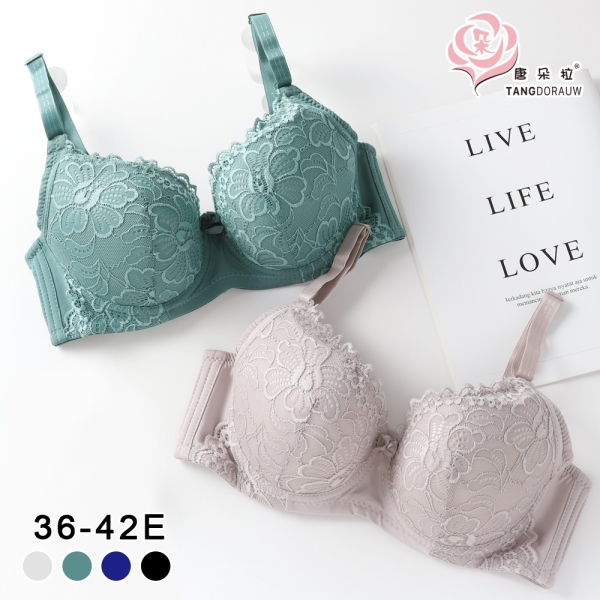 美型蕾絲內衣/大尺碼/機能型/集中包覆/內衣/內褲36.38.40.42.44E【唐朵拉】(8056)
