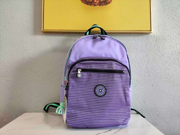 鑫森凱莉代購 Kipling Anna Sui Active 聯名系列 KI4751 活力網眼紫拼接 中型後背包 預購