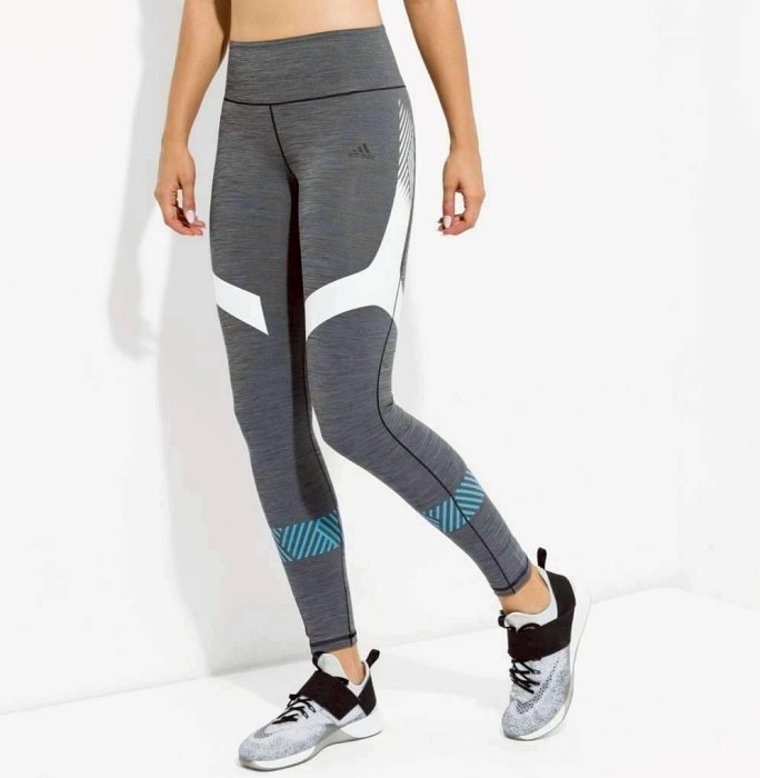 ADIDAS愛迪達 TRAINING 女吸濕排汗超彈性訓練緊身休閒運動長褲M