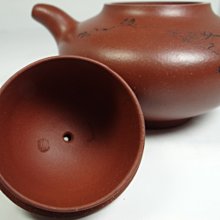 宜興紫砂壺華穎壺工藝師沈浩/全手工製名家刻繪原礦老紫泥-容量300cc，9