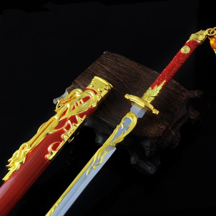 現貨- 送刀架】『 九五至尊- 唐刀』22cm 刀劍槍玩具武器兵器模型no