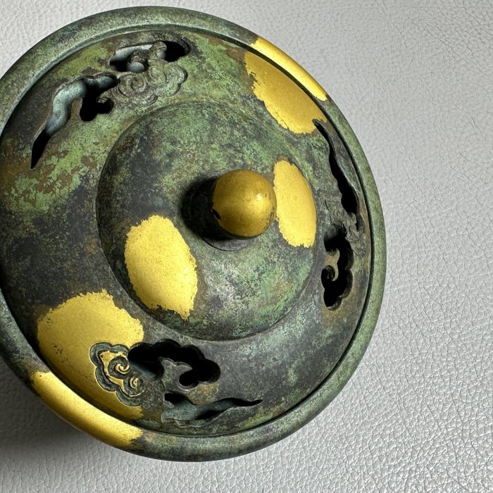 古玩輕鬆拍】老日本著名金工大師平安五世◇秦藏六造秦蔵六「瑞雲」如意
