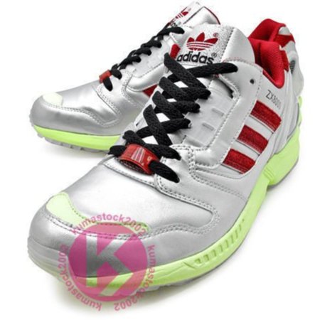 日本限定atmos ZX8000 GLOW IN THE DARK 聯名款全銀銀紅螢光