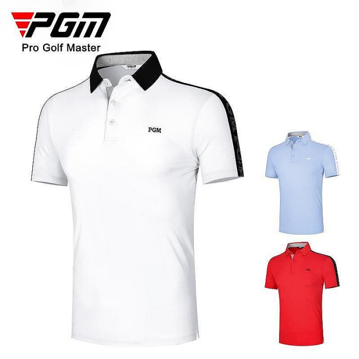 高爾夫男裝短袖t恤夏季彈力速乾透氣衣服POLO衫衣服服裝