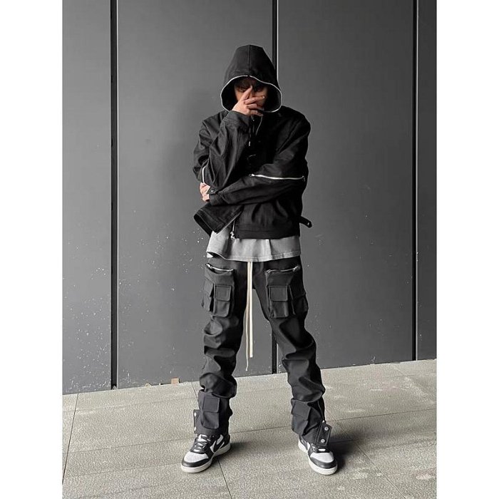 《Chen Shop》SKPN Nylon Tactical Cargo Pants 複合 尼龍 工裝 長褲 微喇叭