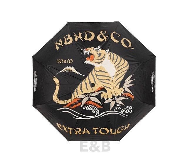 全新NEIGHBORHOOD 24SS TIGERPRINT FOLDING UMBRELLA 傘老虎摺疊傘