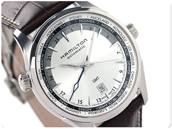 HAMILTON 漢米爾頓 手錶 Jazzmaster GMT 42mm 第二時區 機械錶 男錶 H32605551
