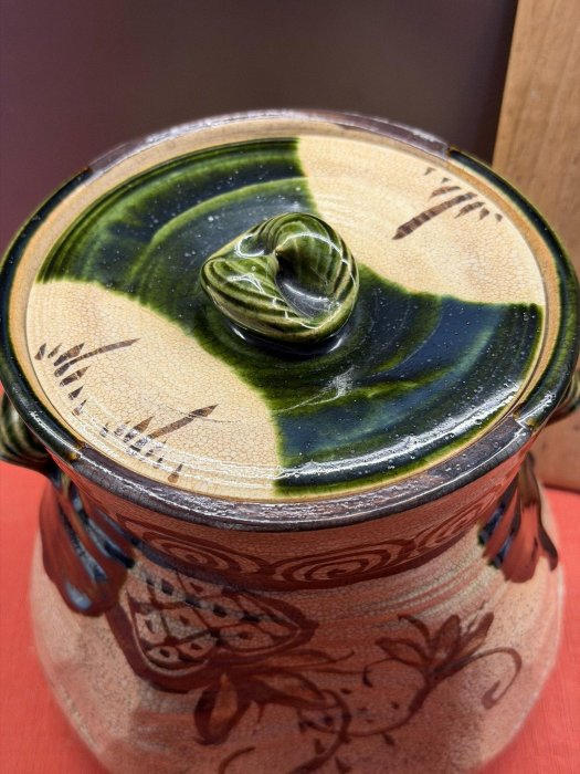 山口茂經典老水指一只織布燒茶道具帶原共箱保存良好瓷器底部帶款茶道必