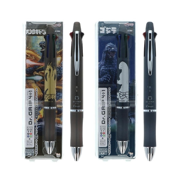 百樂PILOT x 哥吉拉 Dr.GRIP 健握4+1多功能筆(0.5mm)-哥吉拉/王者基多拉