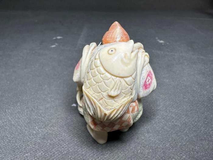 極上七福神擺飾根付印籠天然素材古董擺飾古美術品| Yahoo拍賣