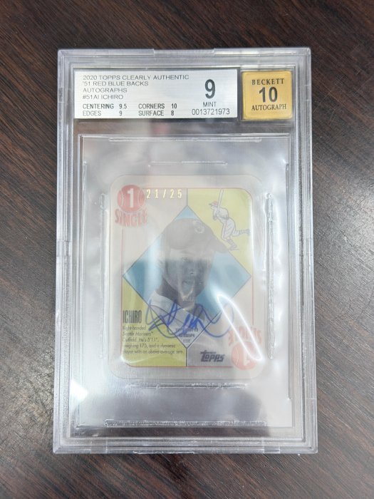 2020 Topps Ichiro Suzuki  鈴木一朗 簽名 鑑定卡  BGS 9  AUTO 10