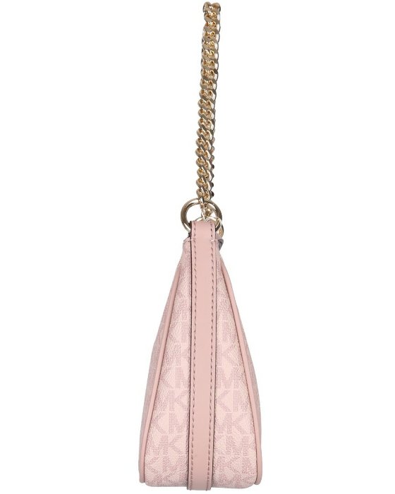 【Michael Kors】2022春夏新款 滿版防刮皮革側背/手提兩用包 粉紅色