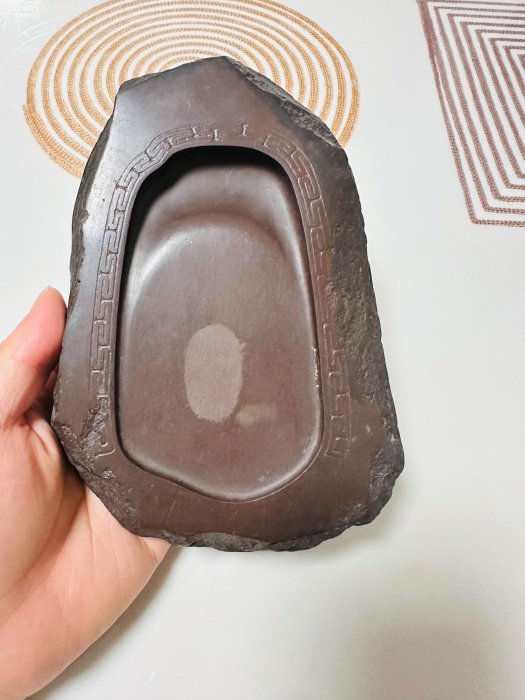 ⭕️赤間硯　カタツムリ彫刻　日下健一(研堂)作　19cm超　特殊研美品 ⭕️赤間硯 カタツムリ彫刻 日下健一(研堂)作 19cm超 特殊研美品