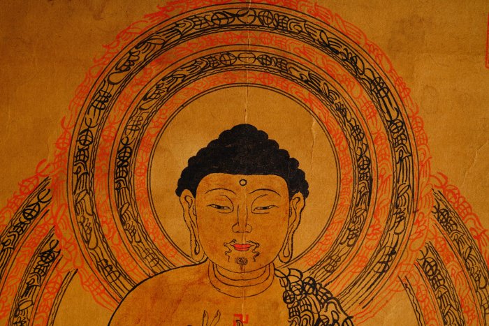 禅画。扇面。明治時代。臨濟宗高僧..大德寺..松雲和尚。美品。茶道美術 禅画。扇面。明治時代。臨濟宗高僧..大德寺..松雲和尚。美