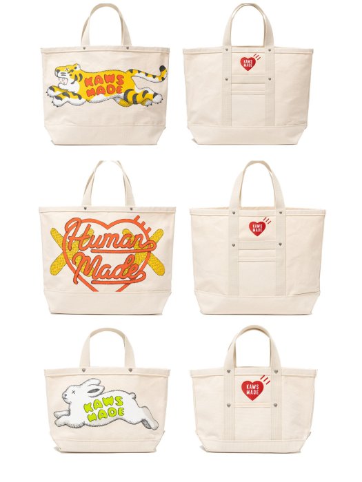 バッグ HUMAN MADE x KAWS Made Tote Bag Large Human Made × Kaws TOTE BAG KAWSMADE LARGE POLAR BEAR | eBay