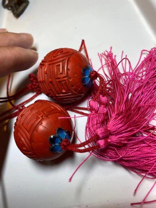 『輝』銅胎彫漆鶴文蓋物菓子器　景泰藍剔紅堆朱七宝中国美術