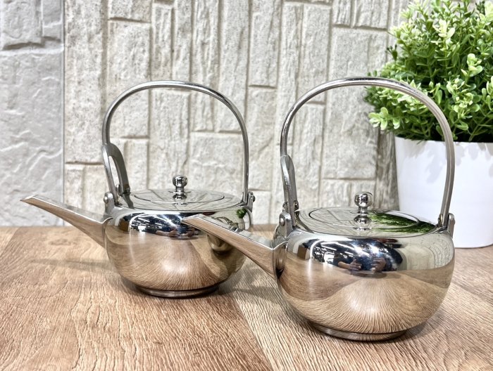 JP.com】日本帶回錫製乾茂號造酒注銚子(酒壺)一對含木盒清酒壺酒器錫器