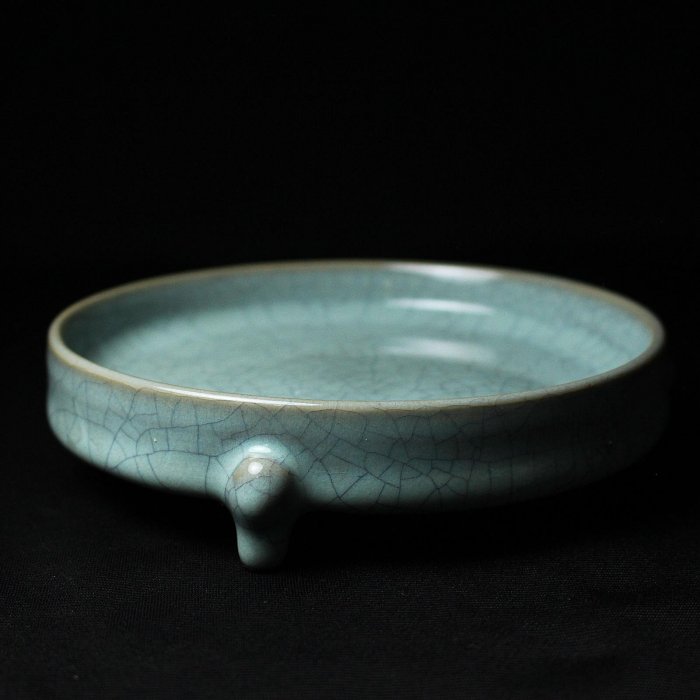 宋・古陶磁器・汝窯磁・天青釉・冰裂紋・葫芦瓶』極細工・東洋