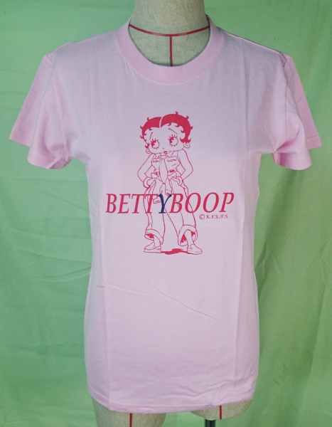 【震撼精品百貨】Betty Boop 貝蒂~圓領T 造型 粉