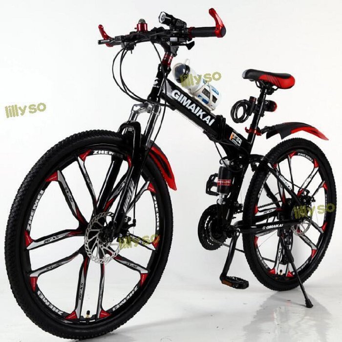 山地車 捷安特超輕便疊山地車  24寸26寸雙避震變速越野公路車 成人    網路購物