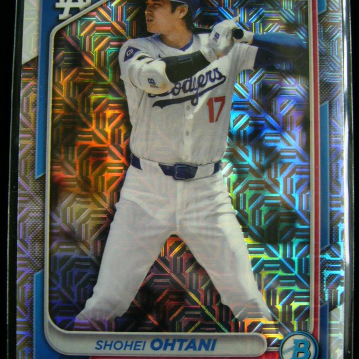 大谷翔平漂亮金屬格子亮面卡2024 Bowman Chrome Mega Box Mojo
