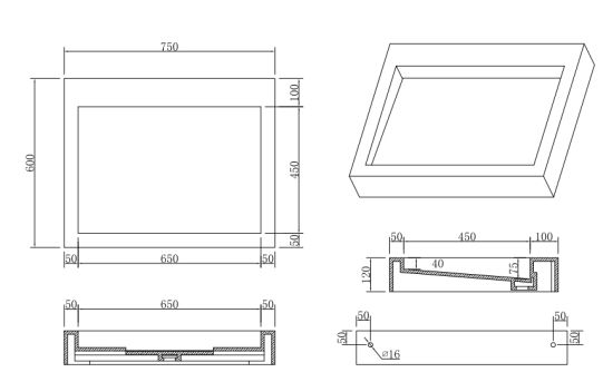 【麗室衛浴】精緻人造石一體成型檯面盆 檯上盆 雙盆 10158 尺寸1520x450x150mm product lightbox image 9