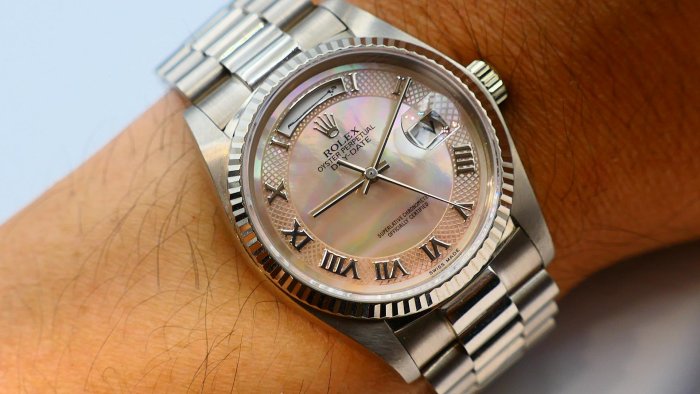 【美好時光】罕見型號勞力士ROLEX 18039白K款Daydate超級完整大全配特殊面（18038 18238 18239參考）