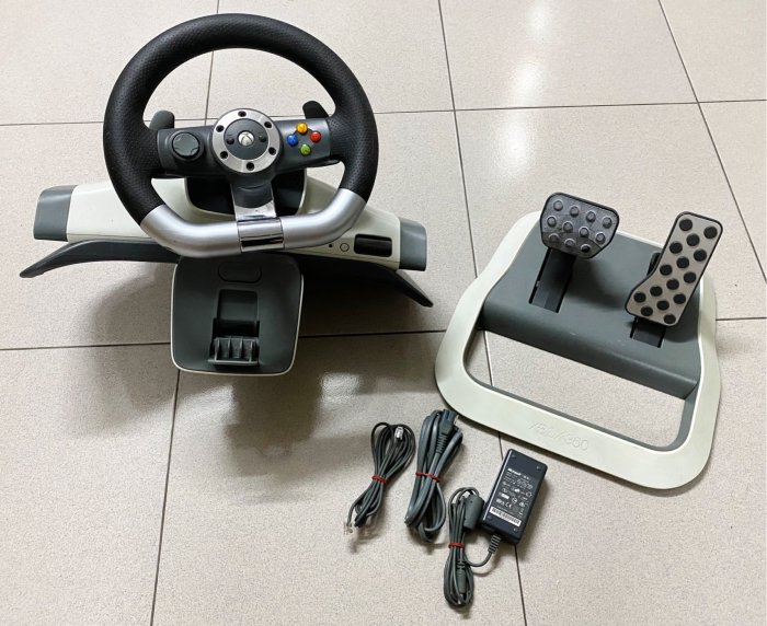 微軟 XBOX360  無線賽車方向盤+刹車組 WRW02