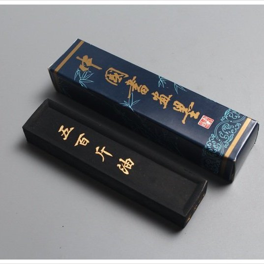 禾洛書屋】上海墨廠徽歙曹素功《五百斤油》(2兩/62g)選煙油煙墨條