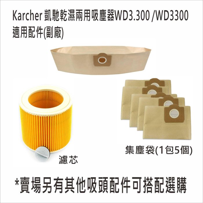 德國KARCHER凱馳乾濕兩用吸塵器濾芯/濾網HEPA WD3.300/WD3300 臺灣現貨 副廠 居家達人MF011