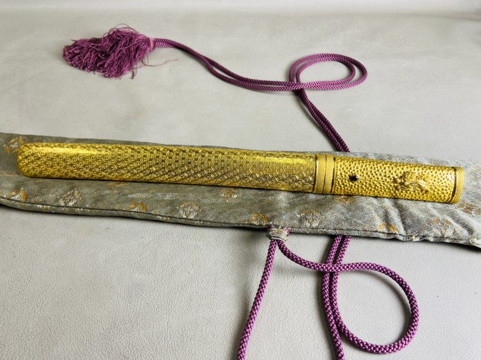 短刀，古銅製，「建安二年永寶」，時代物 短刀，古銅製，「建安二年永寶」，時代物